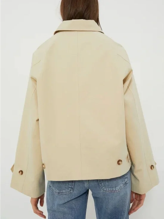 TUCKERNUCK NWT Khaki Drew Short Trench Coat in Tan size XS - Picture 4 of 8